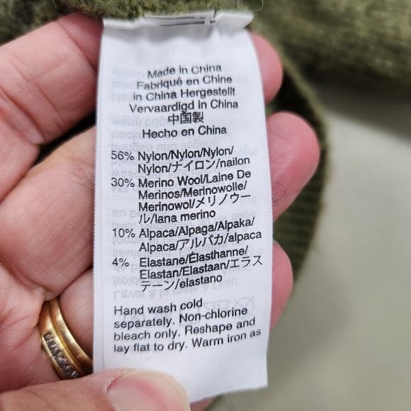 Point Sur Womens Back Button Sweater Size S Green Soft Wool Alpaca Long Sleeve - Picture 4 of 11